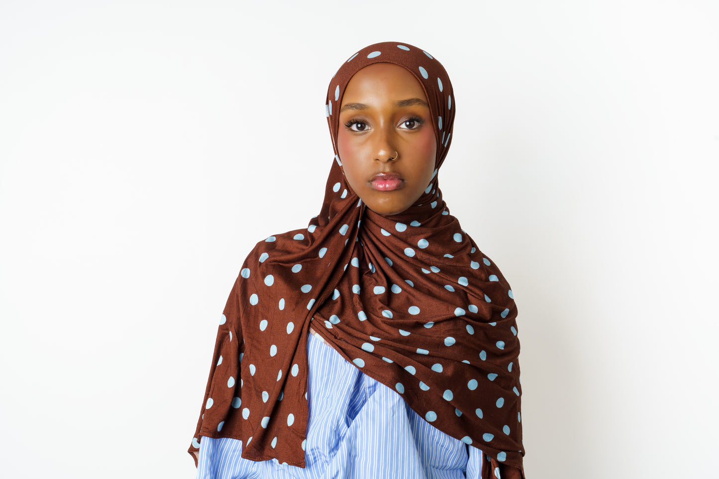 Bluebell printed jersey hijab by MAISSÉ